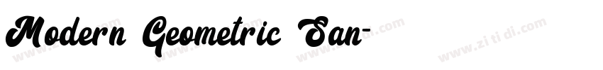 Modern Geometric San字体转换